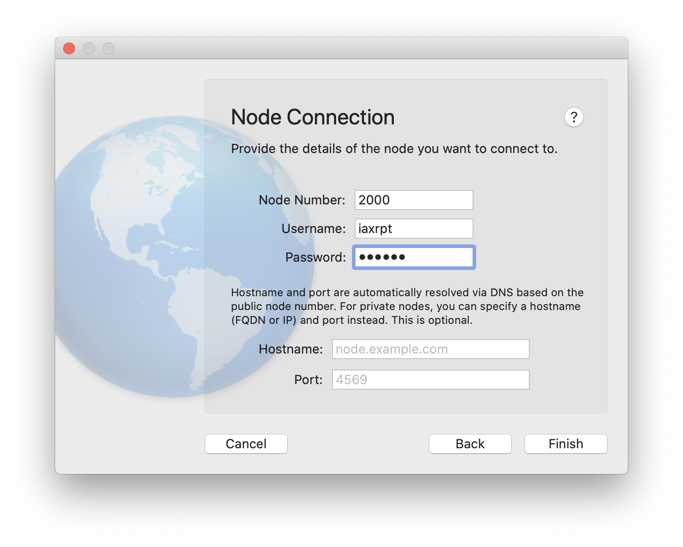 first run node credentials